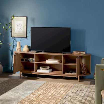 Middlebrook Designs Modern Reeded 70-inch TV Stand with Open Storage