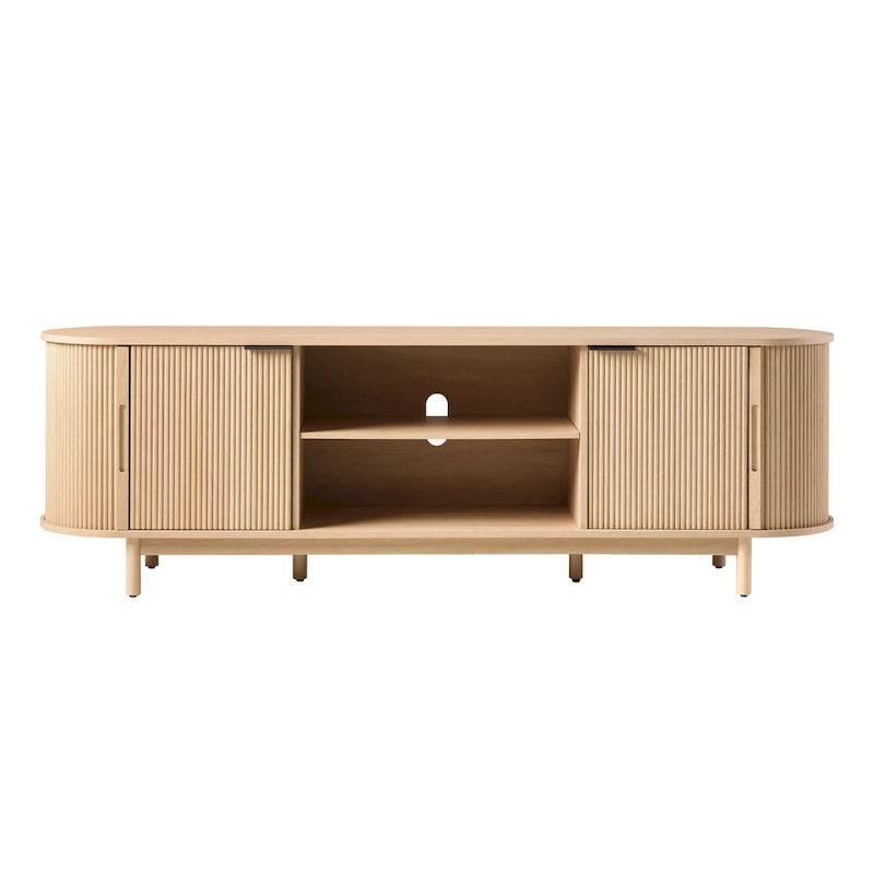 Middlebrook Designs Modern Reeded 70-inch TV Stand with Open Storage