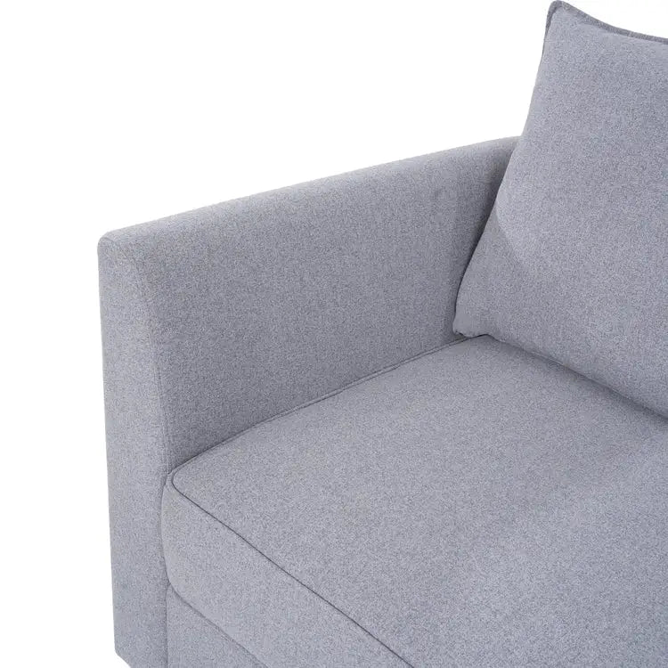 Modular 3 Piece Sofa with Soft Comfortable Seating Linen Sofa Couch with Sturdy Wooden Frame Ideal for Small Spaces