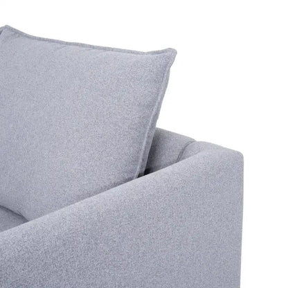 Modular 3 Piece Sofa with Soft Comfortable Seating Linen Sofa Couch with Sturdy Wooden Frame Ideal for Small Spaces