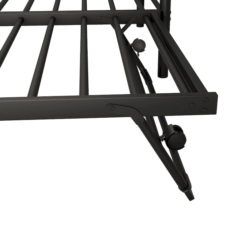 Twin Size Metal Daybed with Pop Up Trundle
