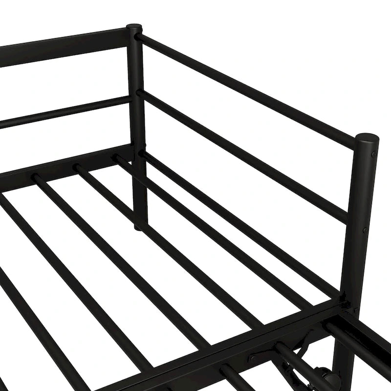 Twin Size Metal Daybed with Pop Up Trundle