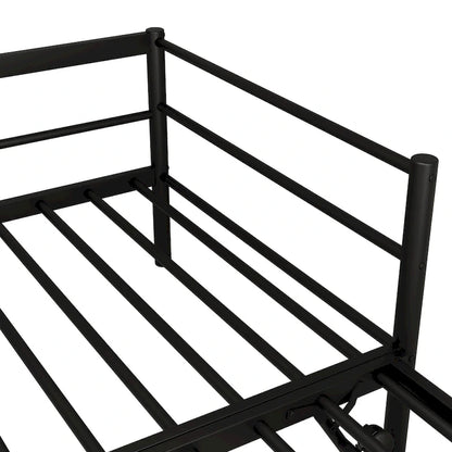 Twin Size Metal Daybed with Pop Up Trundle