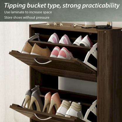 Shoe Cabinet with Flip Drawer for Entryway Rack Storage Organizer