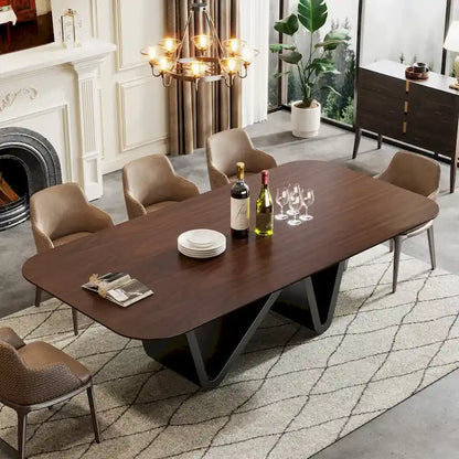 79 Modern Dining Table for 8 Rectangle Dining Table, Luxury White & Gold Kitchen Table with Sintered Stone
